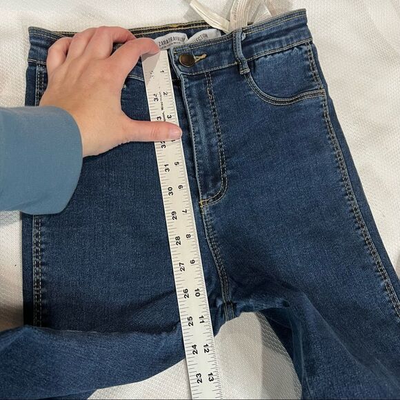 Zara Dark Wash High Rise‎ Waist Skinny Jeans - Picture 8 of 8